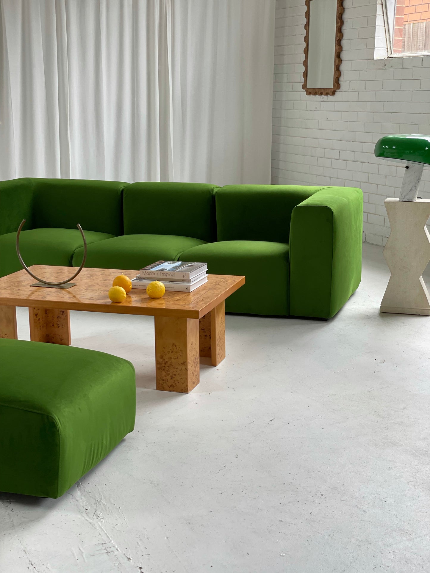 Mohair Velvet Modular Sofa