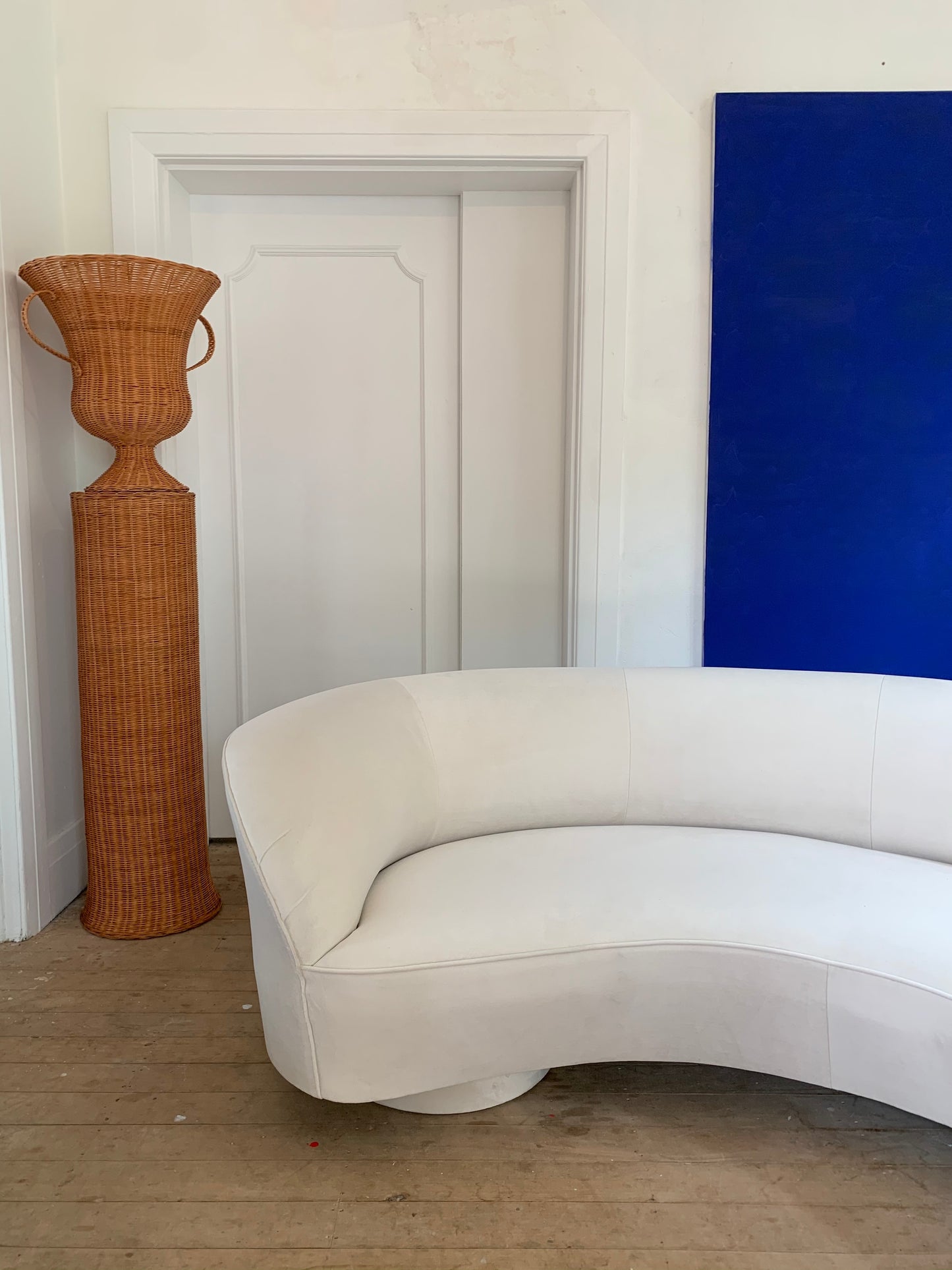 Stunning Velvet Curved Sofa