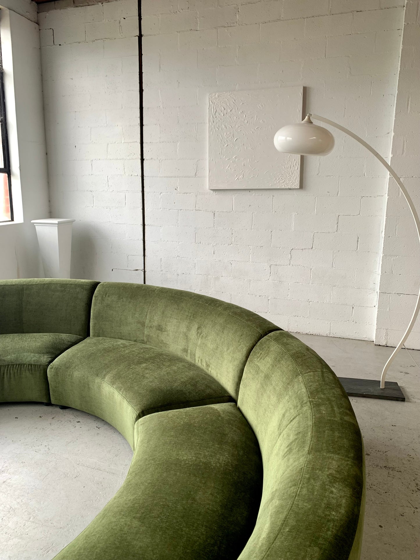 Bespoke Velvet Modular in Deep Botanical Green