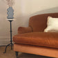 - Custom British Howard & Sons-Style Sofa in Ginger Velvet