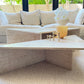 Vintage Italian Split Unfilled Travertine Coffee Table