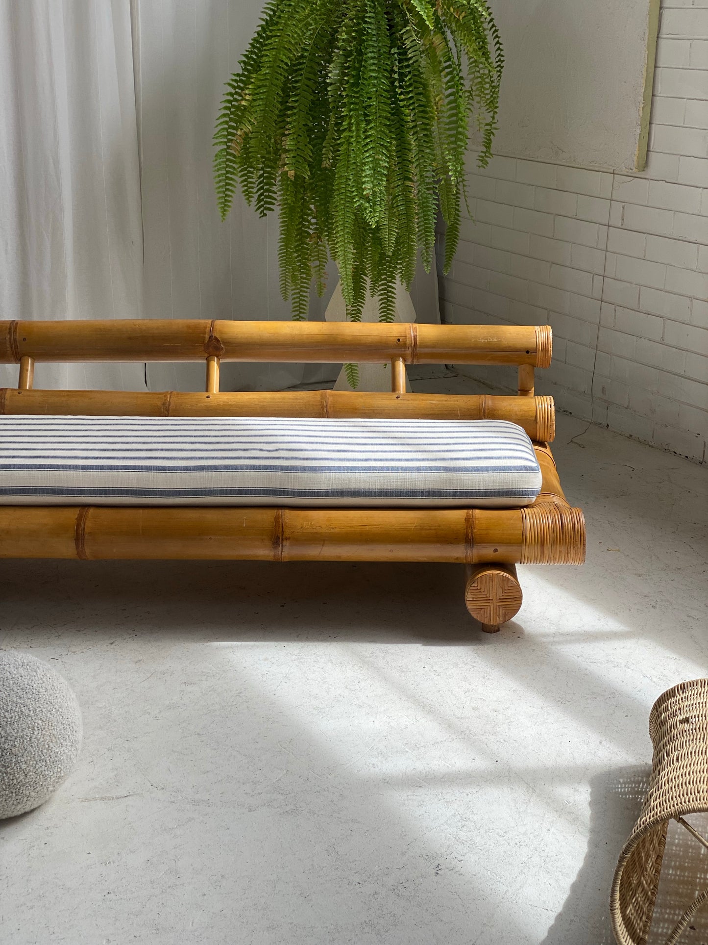 Vintage Bamboo Sofa Daybed