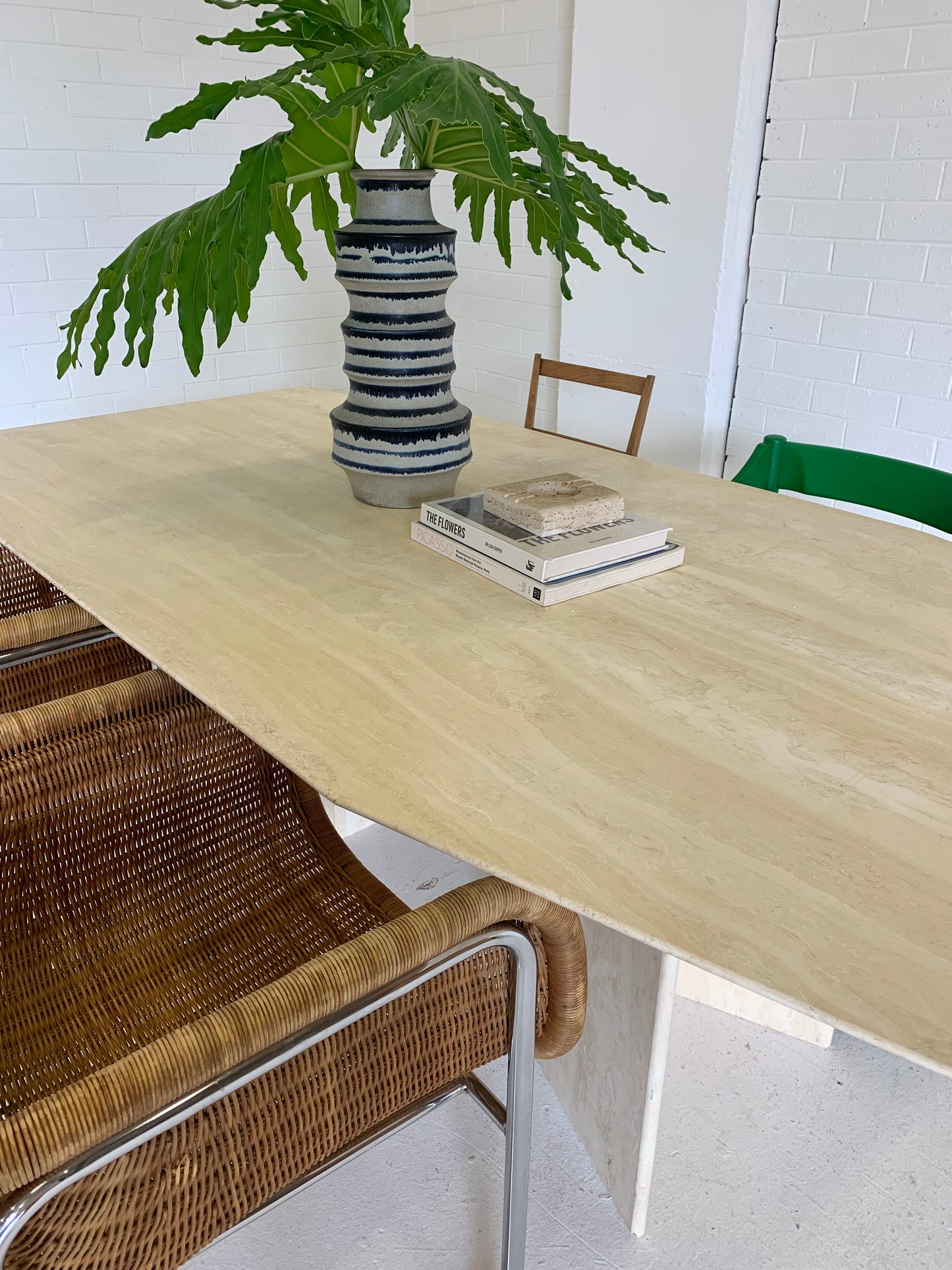 Vintage Travertine Dining Table