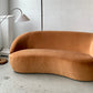 Bespoke Curved Sofa in Ginger Velvet