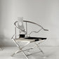 Chrome & Cow-Hide Lounge Chair