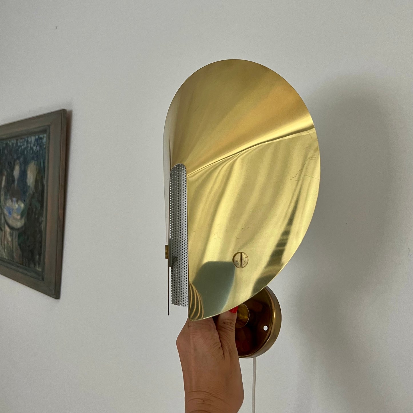 Pair of Vintage Brass Sconces by Aneta, Sweden