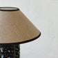Ceramic Bubble Table Lamp with Linen Shade