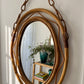 Vintage Italian Bamboo Mirror by Bonacina