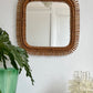 Vintage Italian Bamboo Mirror by Bonacina