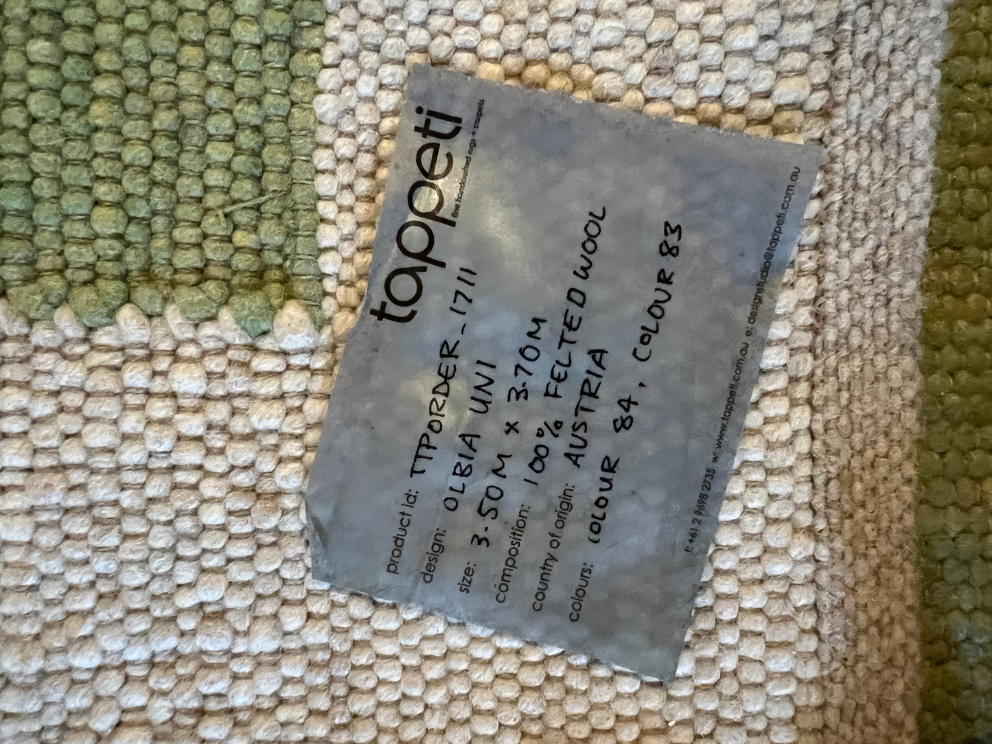 Custom Large Tappeti Wool Rug