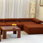 Large Bespoke Rust Boucle Modular Sofa