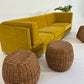 - Vintage Italian Wicker Side Table / Stool - Two Available