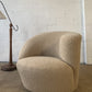 Sculptural Wool Boucle Swivel Chair by Design Warehouse