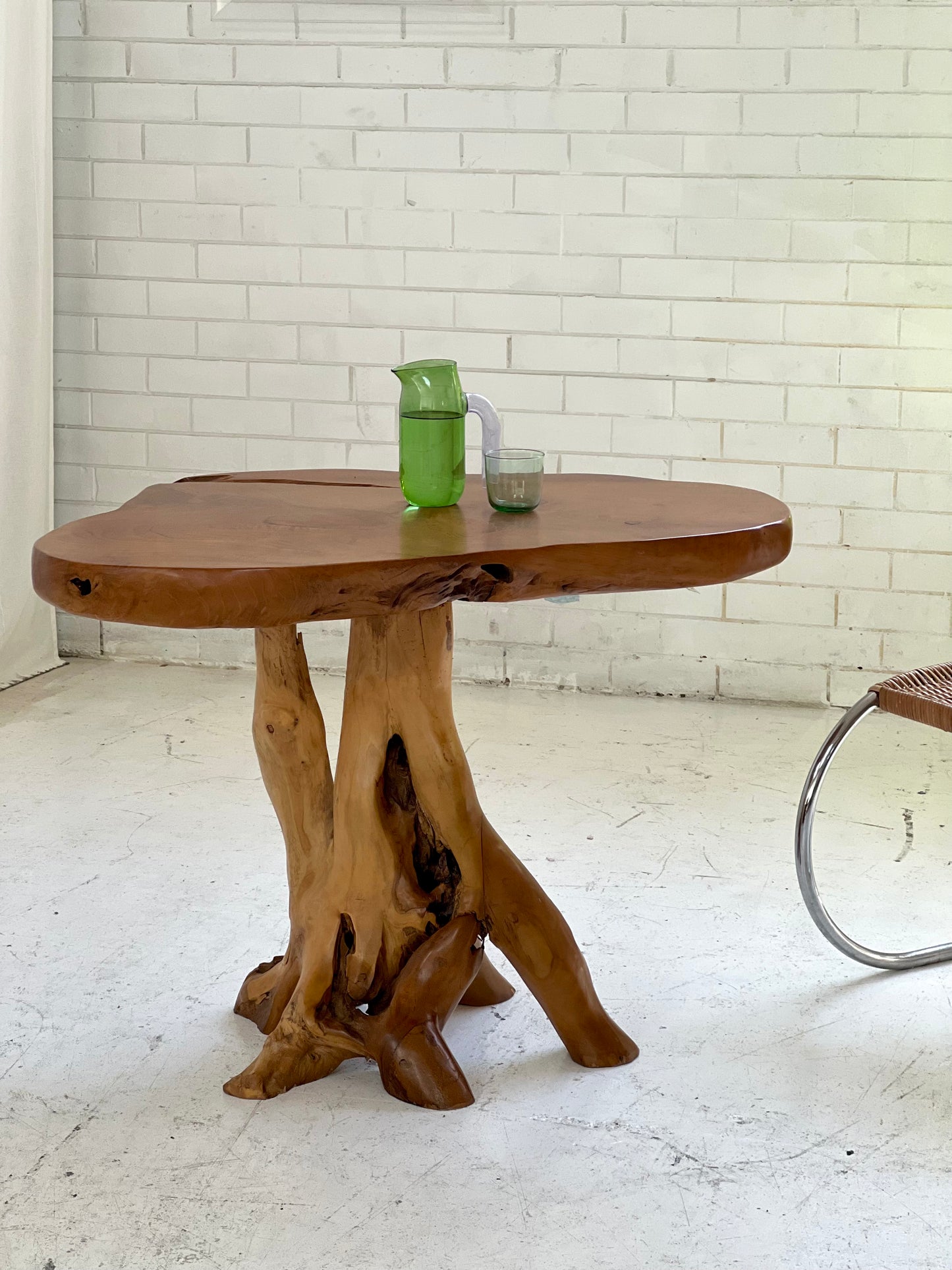 - Organic Wooden Root Table