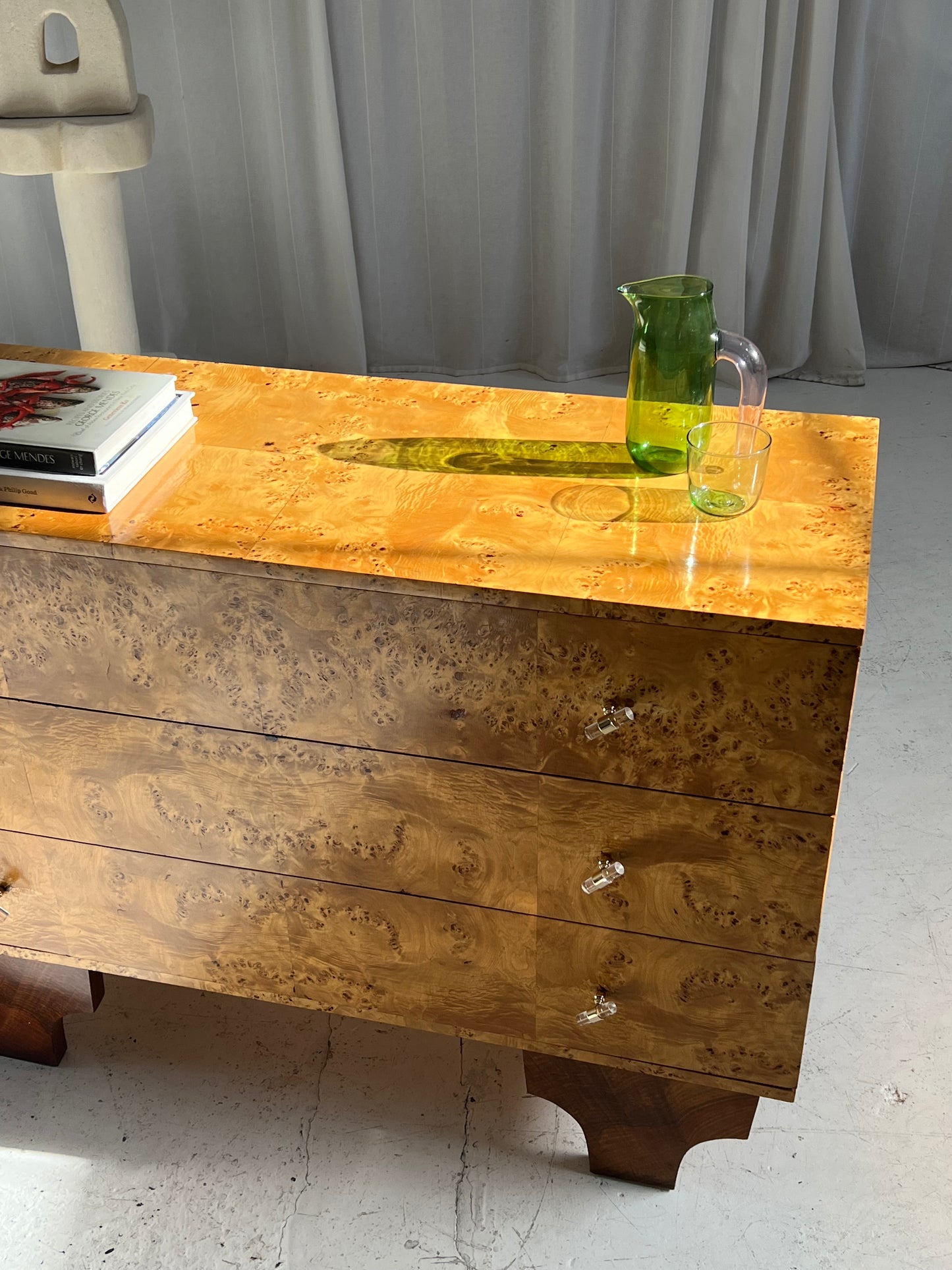 - Walnut Birds Eye Burl Drawers