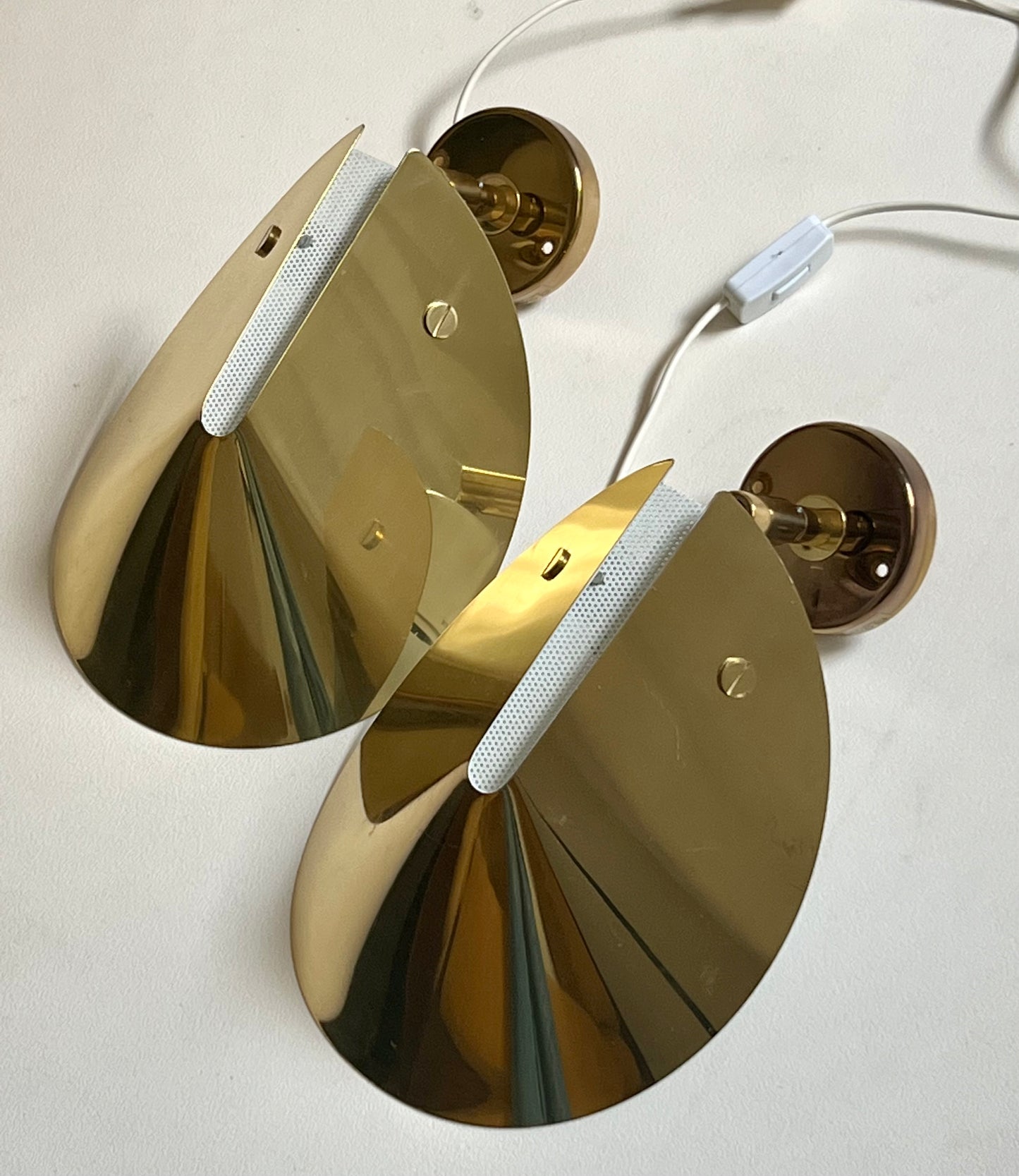 Pair of Vintage Brass Sconces by Aneta, Sweden