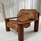 - Pacific Green Tan Leather Armchair