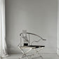 Chrome & Cow-Hide Lounge Chair