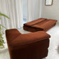 Vintage Fler Choc Velvet Modular Sofa / Bed