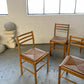 Set of Six Rush Dining Chairs