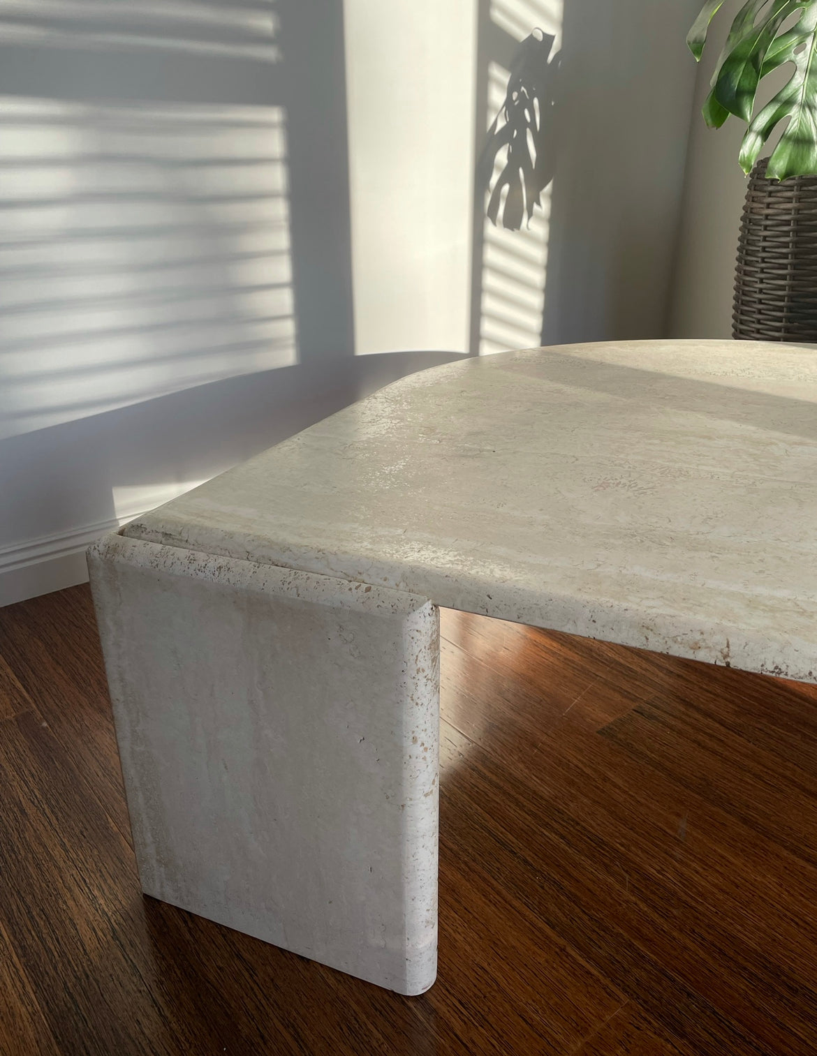 Teardrop Traverting Coffee Table