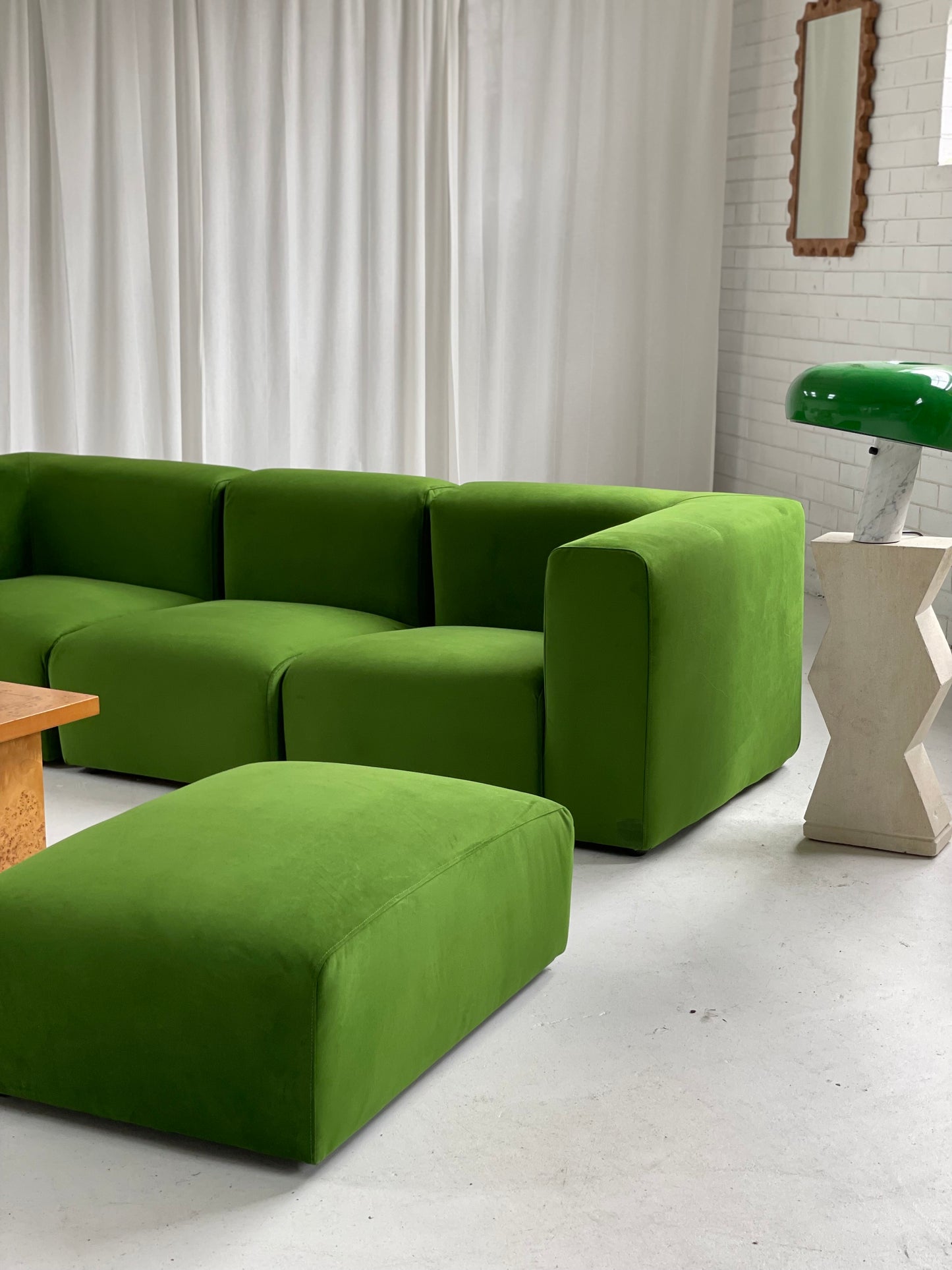 Mohair Velvet Modular Sofa