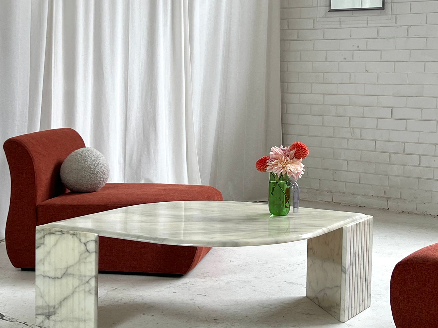 Vintage Marble Tear Drop Coffee Table