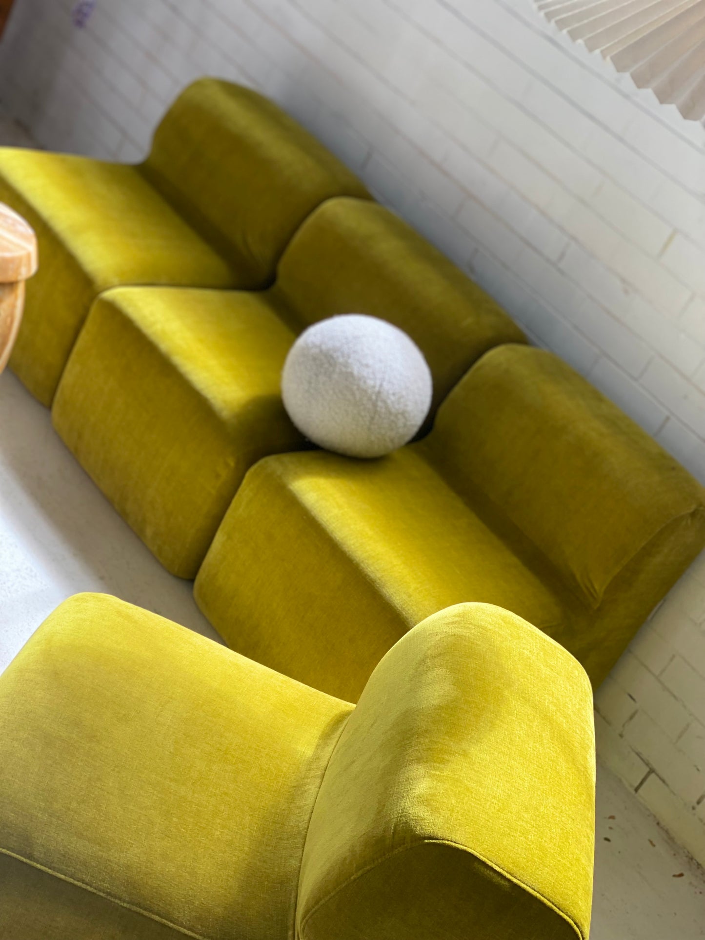 Velvet Chubby Modular Sofa Set