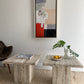 Vintage Unfilled Travertine Side Tables