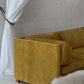 Large Yellow Velvet Vintage Modular Sofa