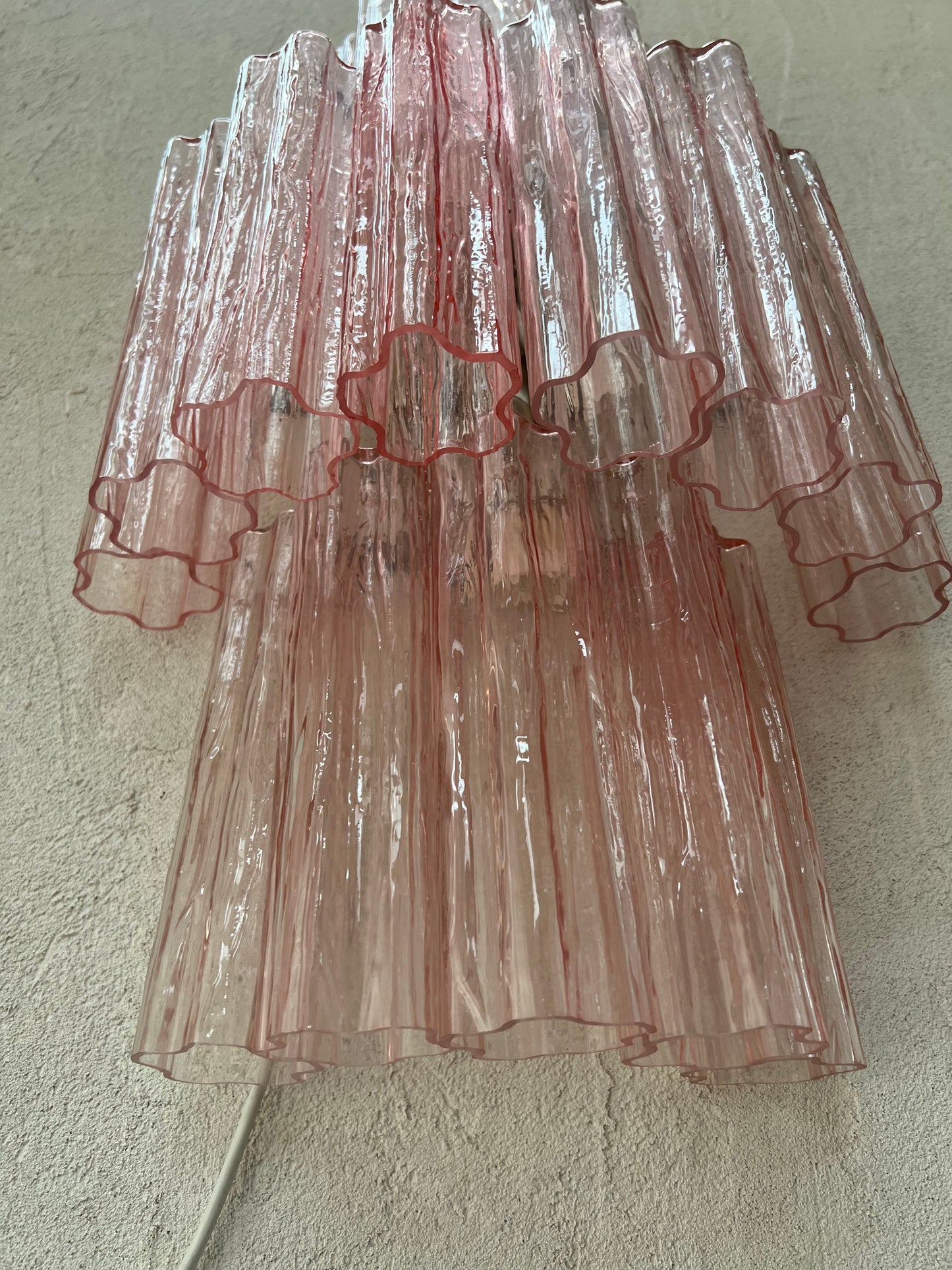 Murano Sconce - Venini TRONCHI PINK - One Available