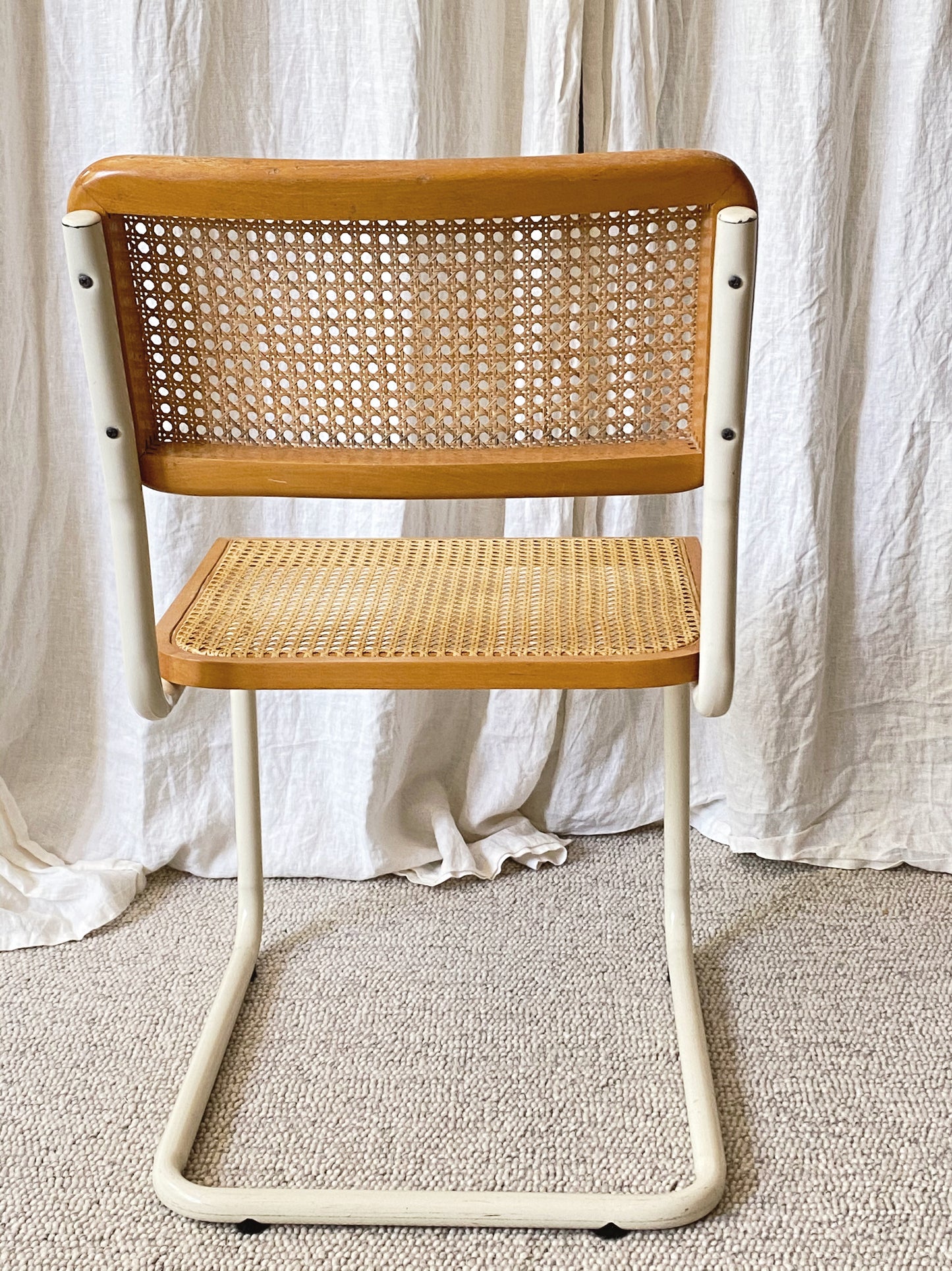 Set of 6 Cesca style rattan dining chairs