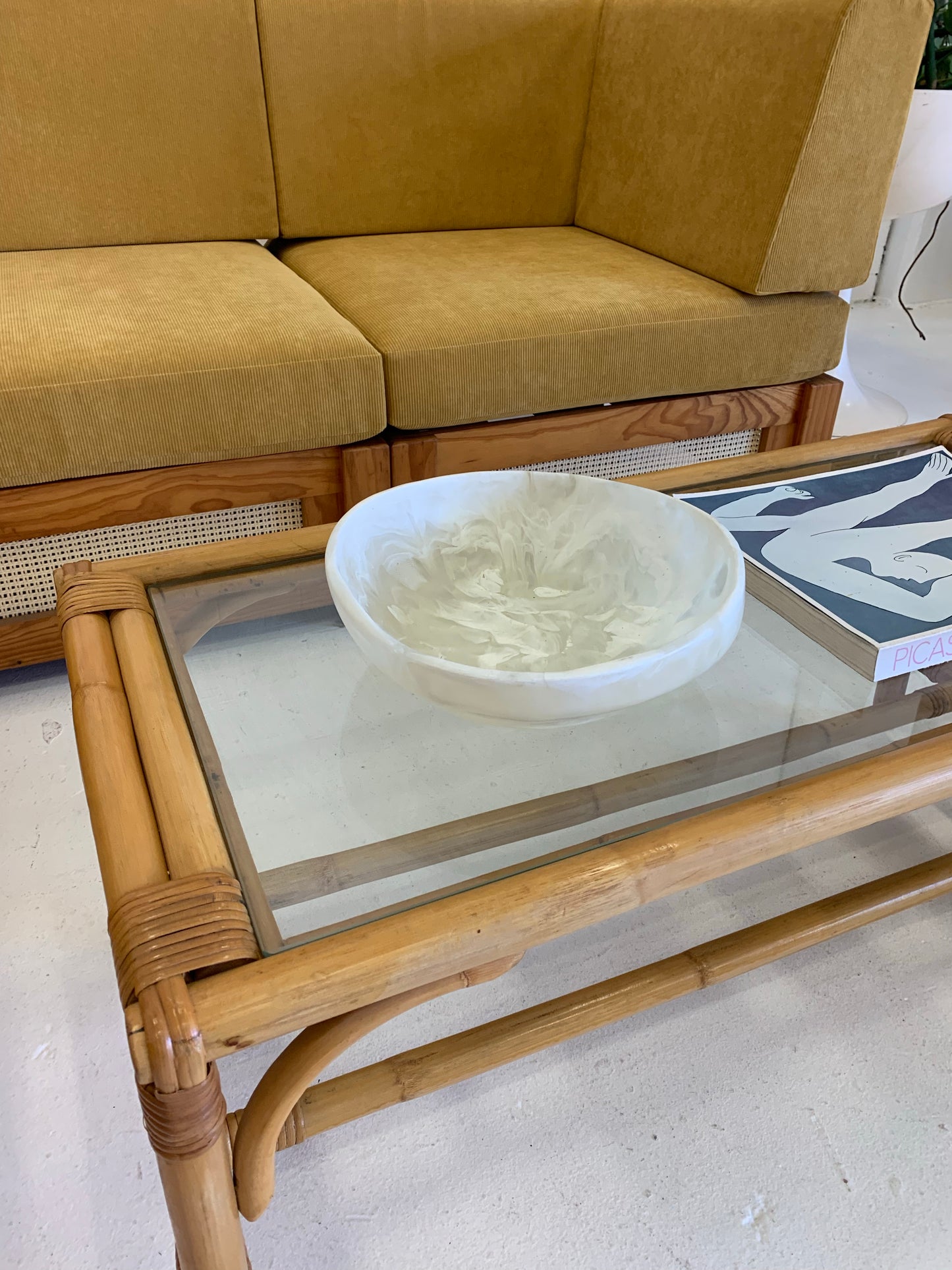 Vintage Cane Coffee Table
