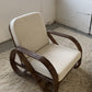 Classic Cane Pretzel Chair in Boucle - Two Available