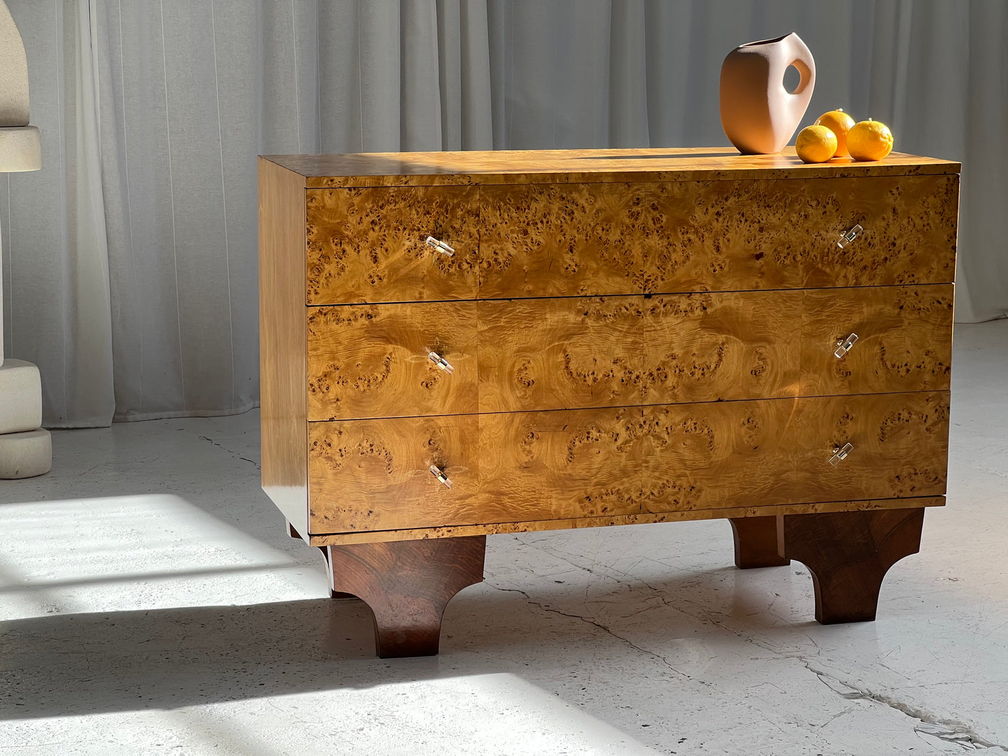 - Walnut Birds Eye Burl Drawers