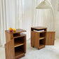 - Set of Two Vintage Wooden Bedside Tables
