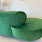 Stunning Green Curved Velvet Sofa