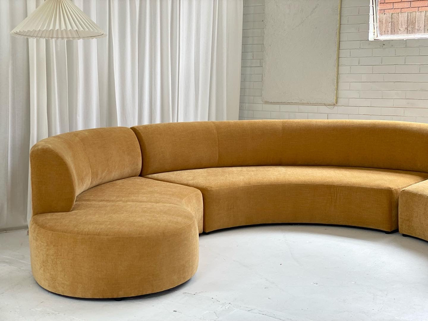 Bespoke Mustard Curvy Modular Sofa