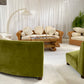 Bespoke Olive Curved Modular Sofa