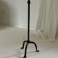 - Vintage Iron Floor Lamp with Cocoa Pleated Shade