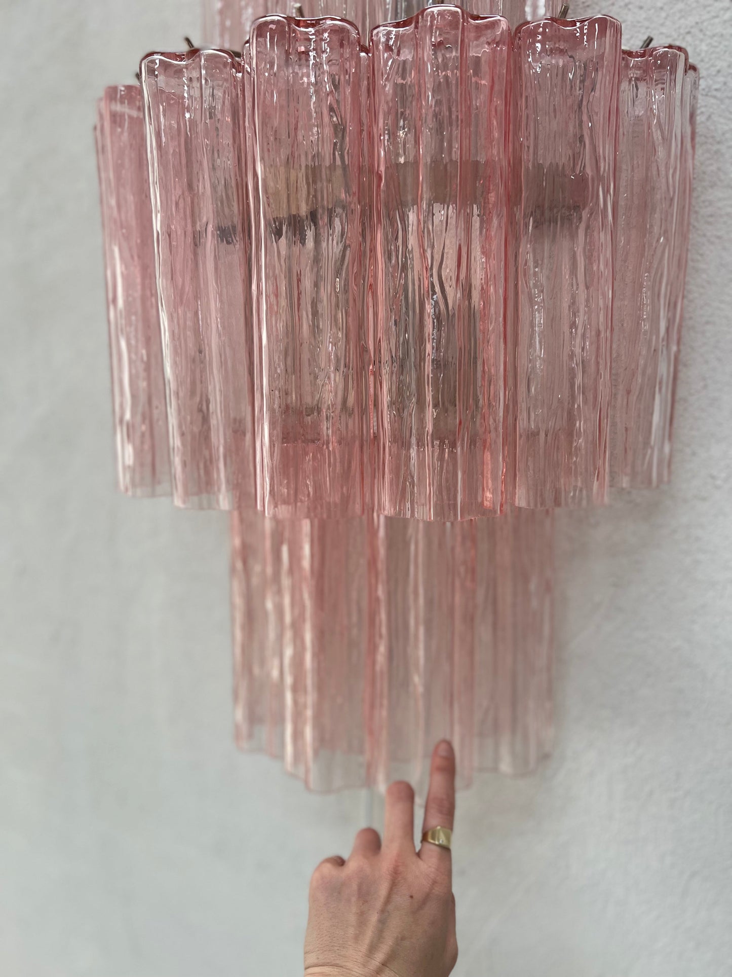 Murano Sconce - Venini TRONCHI PINK - One Available