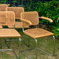 Set of 6 Marcel Breuer Cesca B32 Dining Chairs, Made in Italy