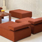 Large Bespoke Rust Boucle Modular Sofa