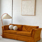 Large Burnt Orange Velvet Lounge