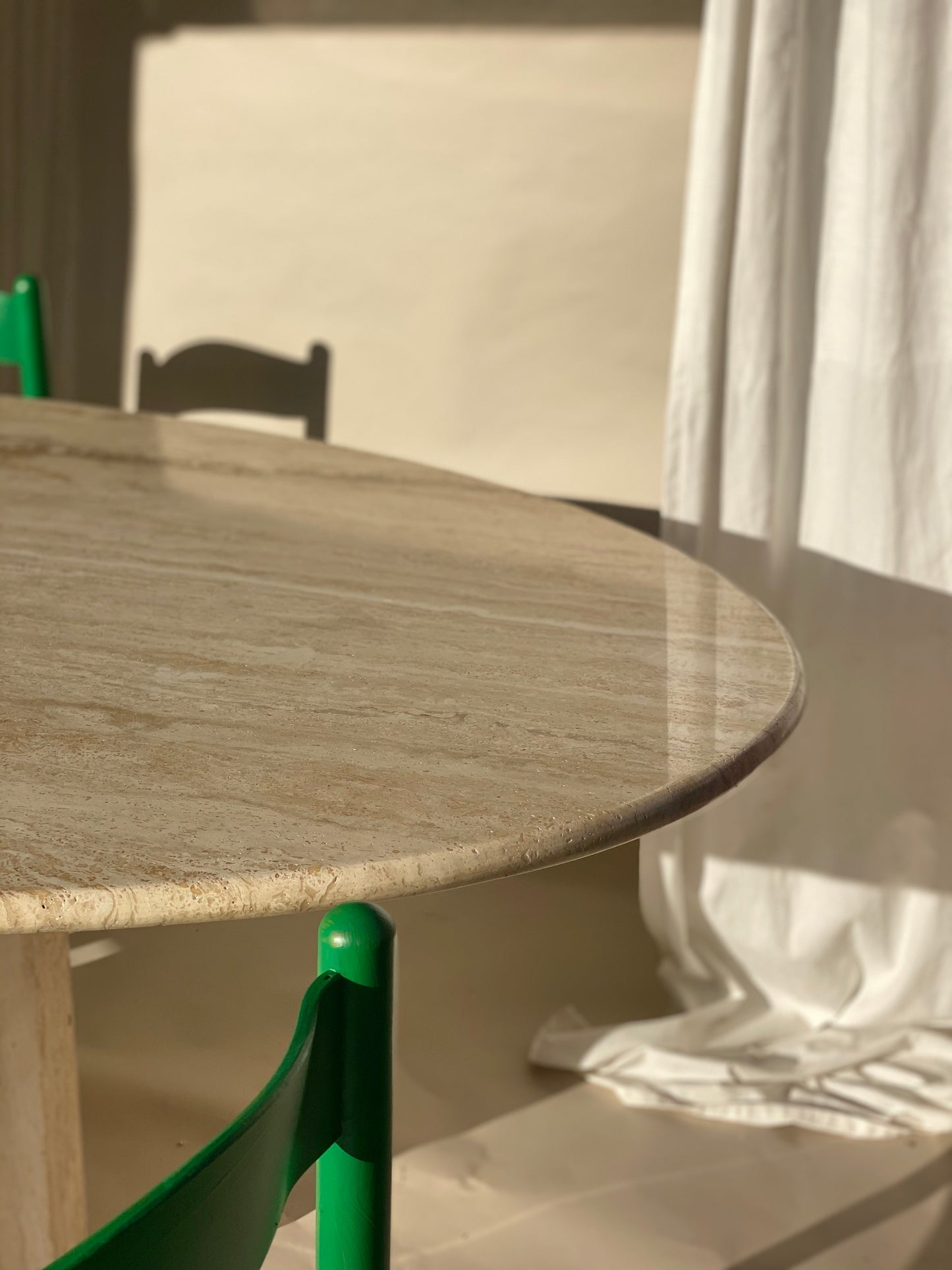 Italian Travertine Dining Table