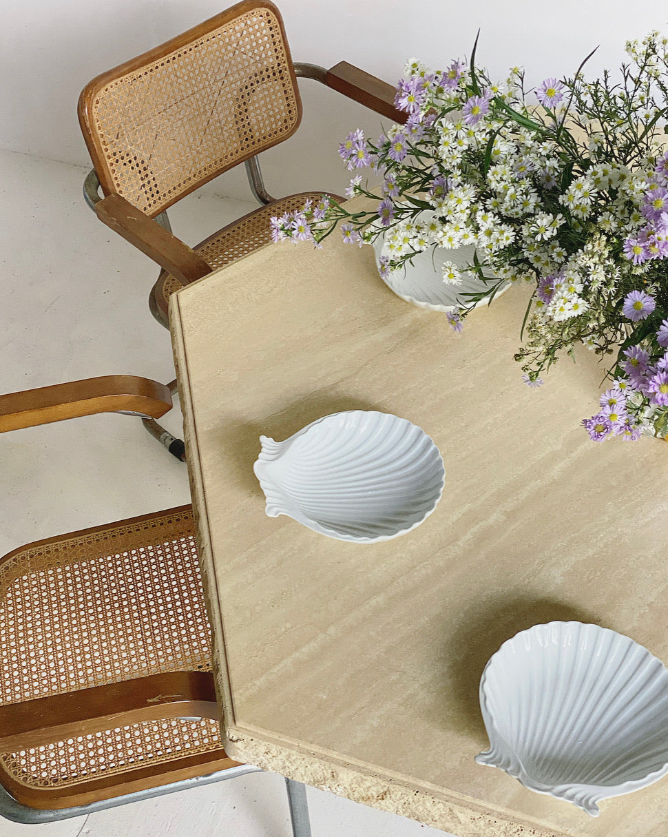 Italian Travertine Dining Table