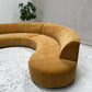 = Bespoke Mustard Curved Sofa Set