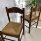 Vintage Timber Rush Dining Chairs - Eight Available
