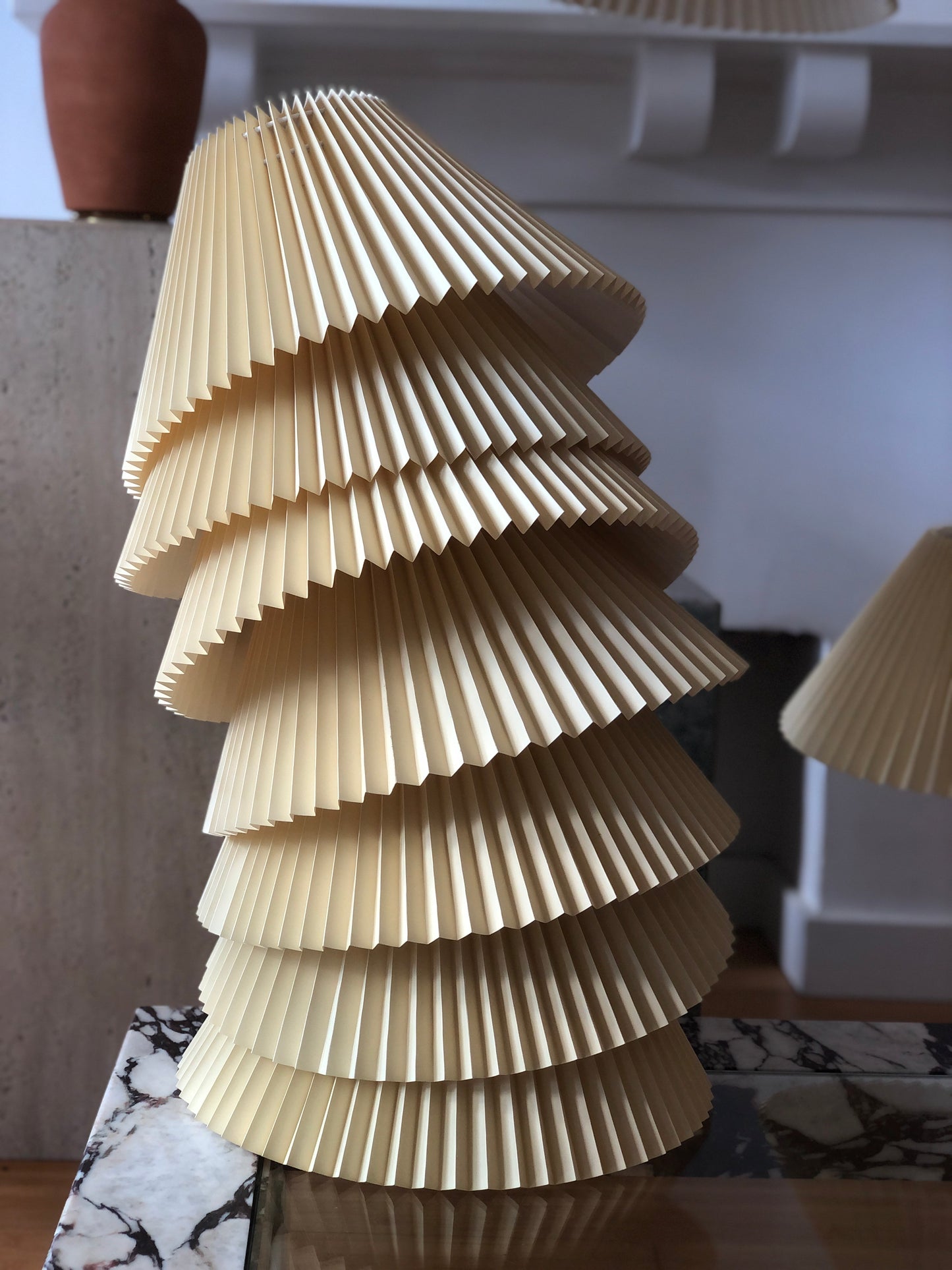 Pleated Italian lamp shades