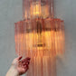 Murano Sconce - Venini TRONCHI PINK - One Available